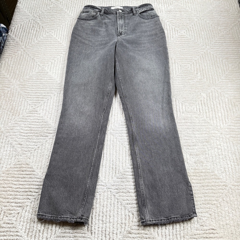 Abercrombie & Fitch 90s Straight Jeans Women's 29/8R Grey Curve Love High Rise